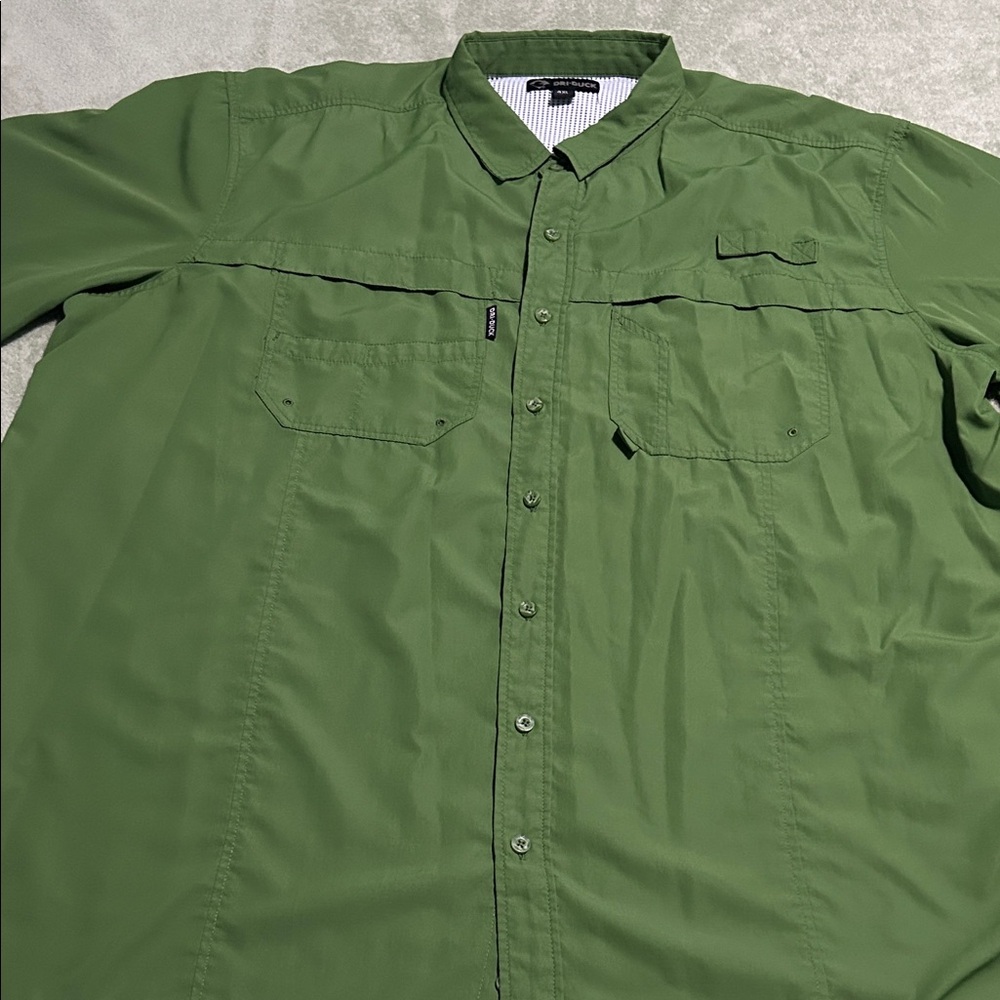 Men's Green Casual Button Down Shirt